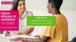 Atelier RH - Rédiger son CV et sa lettre de motivation