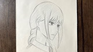 Easy beautiful anime drawing step by step | pencil sketch for beginners