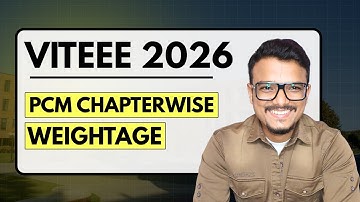 VITEEE 2026 Chapterwise Weightage 🔥 | Most Important Chapters | VITEEE 2026