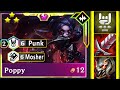 One hammershot 6 punk stacks poppy   6 punk 6 mosher poppy 3 star  tft set 10