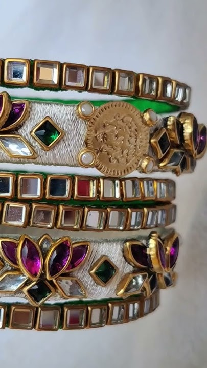 lotus bangle#kundhanjewellery#trending#silkthreadjewellery#viral# ...