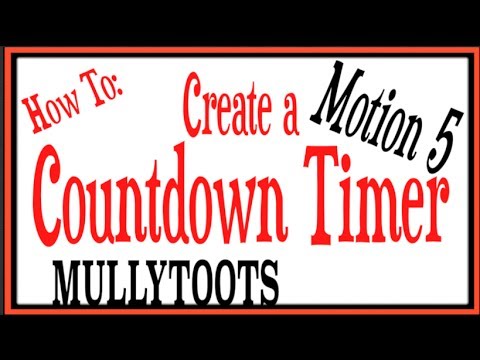 How To: Make A Countdown Timer In Motion 5 - MULLYTOOTS