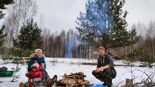 пикник с детьми в январе