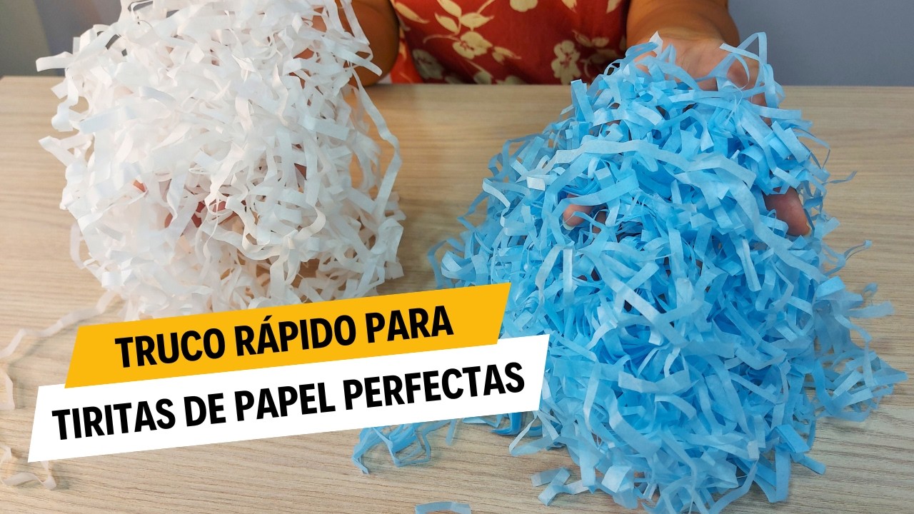 🎉 Cómo hacer TIRITAS o VIRUTA de papel SEDA o CHINA para REGALOS - Desayunos Sorpresa