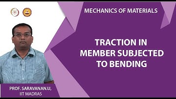 Traction in member subjected to bending
