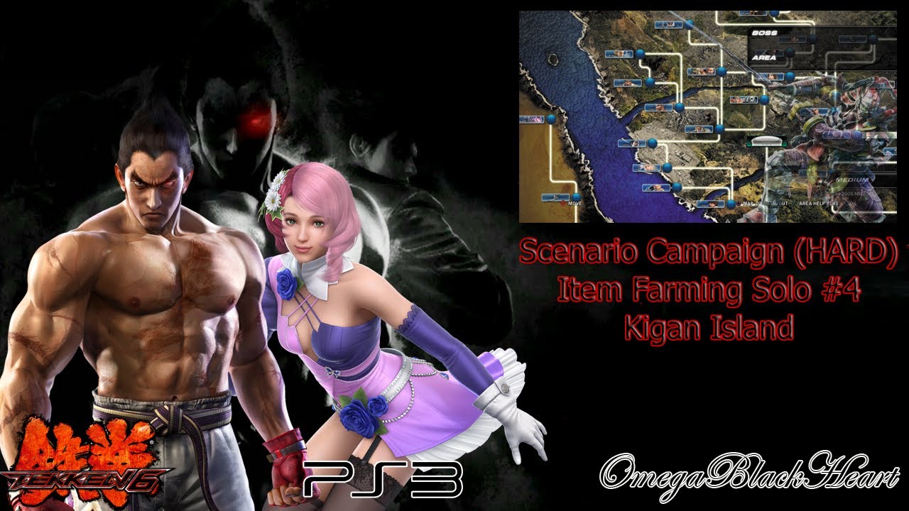 Tekken 6: Scenario Campaign Hard- Item Farming Solo # 4 (Yoshimitsu's Stage)