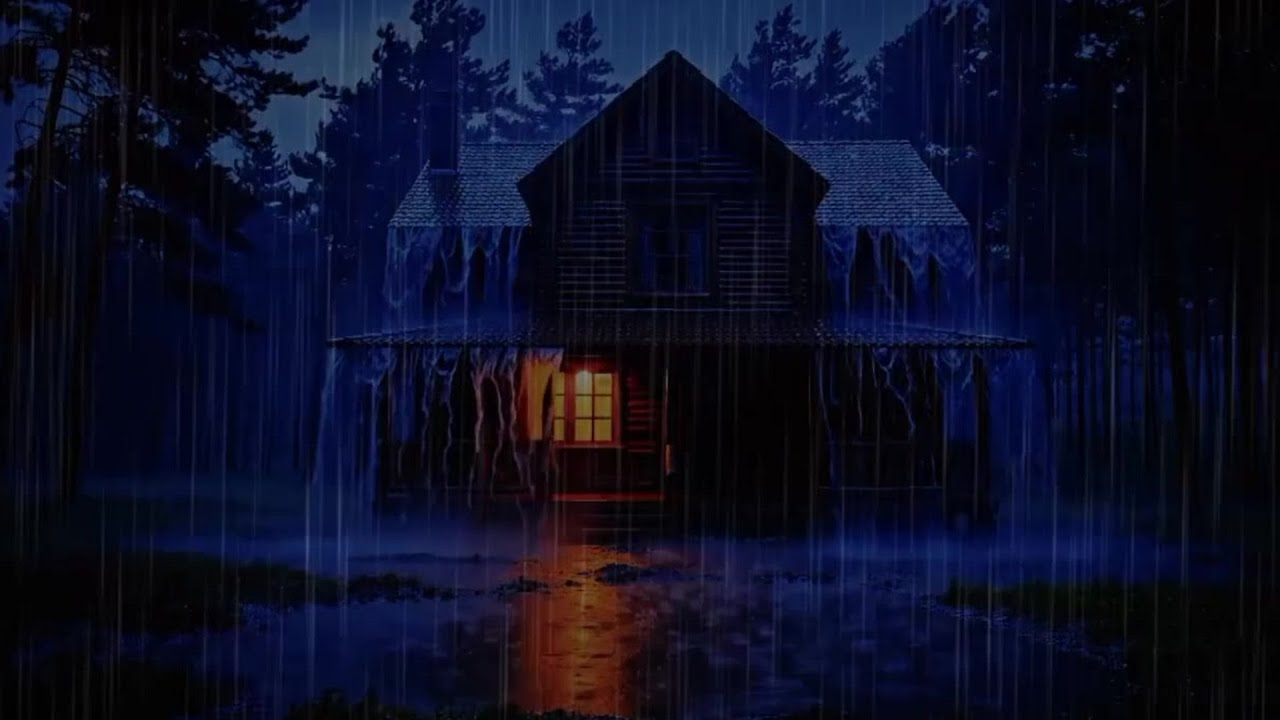 “Let Go of Stress with This Calm Rain in a Forest Cabin”