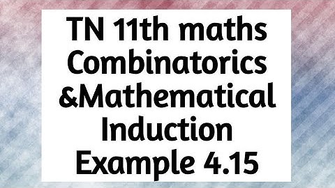 11th maths example 4.15