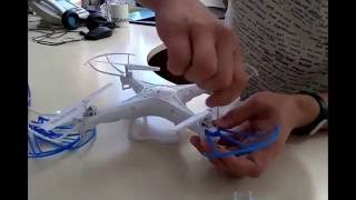 Syma X5 deffence replacement / Syma X5 Замена защиты лопастей