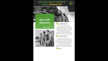 One Page Weekly Business Issues Newsletter Template | Kridha Graphics