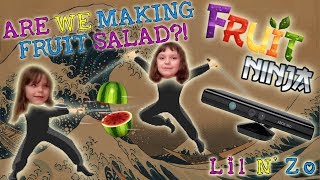 ARE WE MAKING FRUIT SALAD?! Lil N' Zo play Fruit Ninja!!🍉⚔🍌🍍 screenshot 1