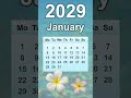 January 2029 Calendar January 2029 Calendar