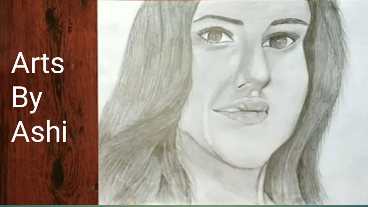 How To Draw Girl's Face (KatrinaKaif) | Step By Step Drawing | Very Simple Tutorial | Arts By