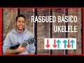 CÓMO TOCAR EL RASGUEO BÁSICO UKELELE - Tutorial FÁCIL paso a paso