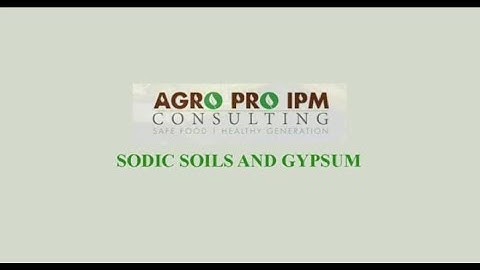REMEDIATION OF SODIC SOILS WITH GYPSUM.