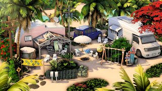 SULANI BEACH CAMPER VANS 🌞 The Sims 4 Speed Build  | No CC