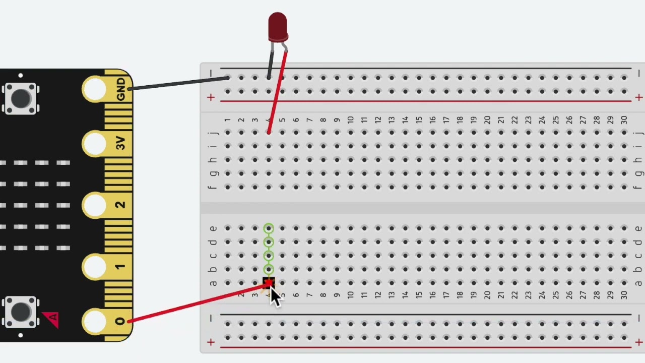 TinkerCad LED Circuit w:Breadboard