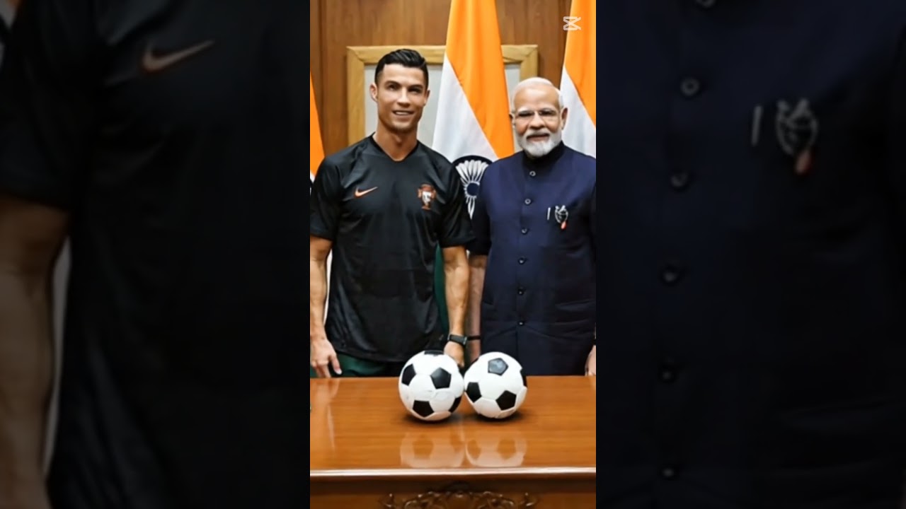 Ronaldo and  Narendra modi meeting 😇 