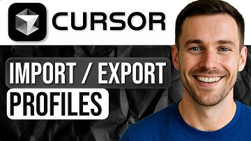 How to Import and Export Profiles in Cursor AI (Step-by-Step Tutorial) 2025
