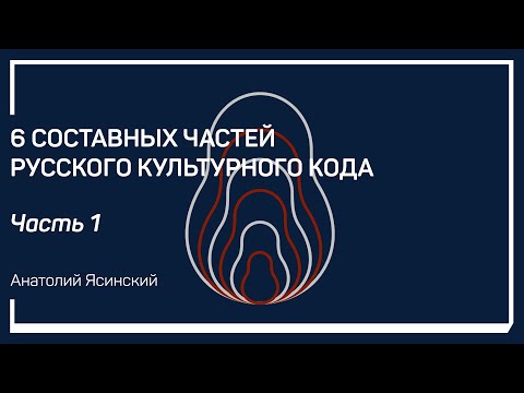 Актуальность темы. 6 составных частей русского культурного кода. Анатолий Ясинский