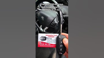 Peugeot 208 lost keys. New key programmed