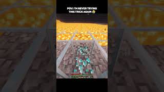 This trick betrayed me 💀 #minecraft #minecraftmemes #minecraftreels #gamingreels #shortsfeed