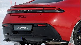24年ぶり復活！ホンダ新型「赤いプレリュード」日本初公開！ 斬新シフト採用×シビックタイプRベース!? ホンダの最新2ドアクーペ、走りはどう？ ホンダ プレリュード赤限定仕様