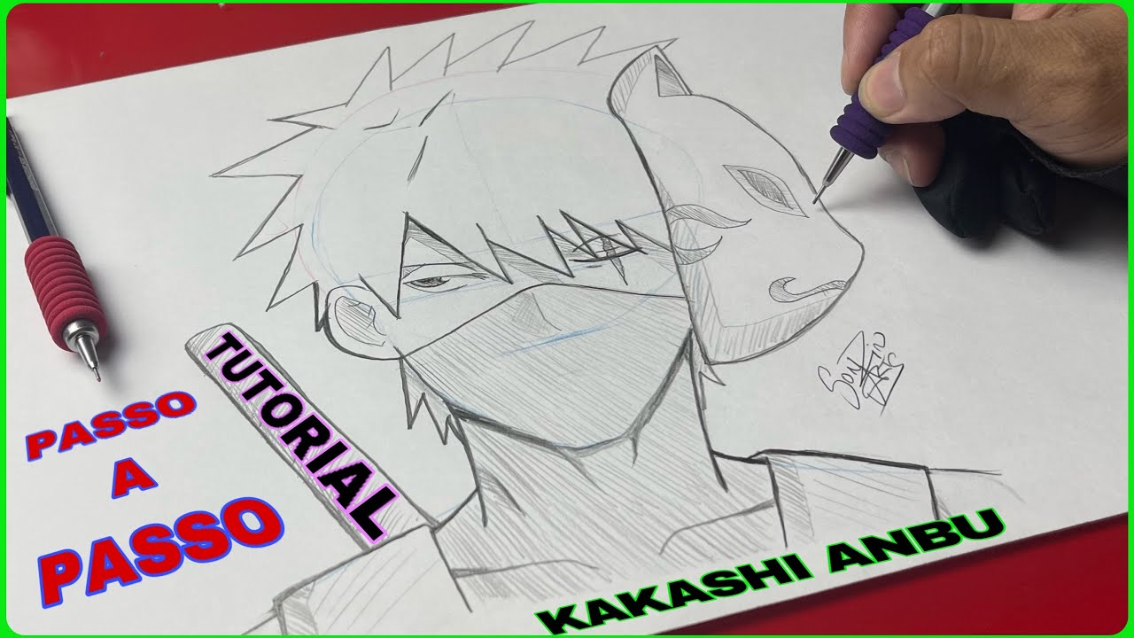 Kakashi Hatake etapa anbu, hecho a lápiz  Kakashi desenho, Tutoriais de desenho  anime, Desenhos de anime