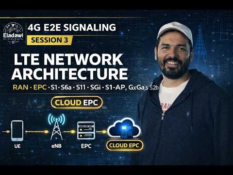 LTE Network Architecture Deep Dive | RAN, EPC, Interfaces & Cloud EPC | 4G E2E Signaling Session 3 thumbnail