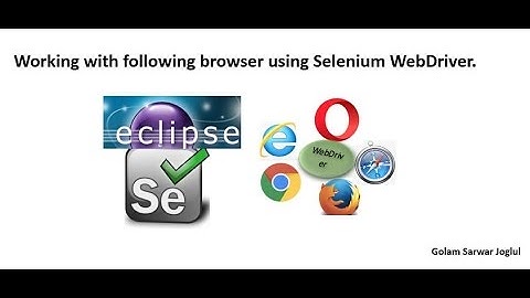 Selenium webdriver - Perform Cross Browser Testing