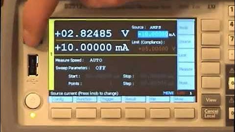 Agilent B2900A Source Measure Unit Capturing an IV Curve of an LED