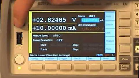 Agilent B2900A Source Measure Unit Capturing an IV Curve of an LED