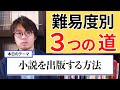 小説を出版する方法【全3パターン・難易度解説付き】