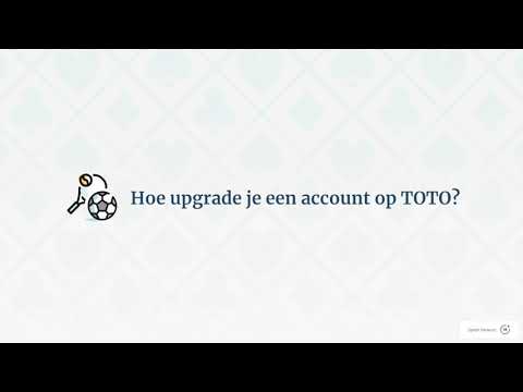 Hoe upgrade je een account op TOTO?