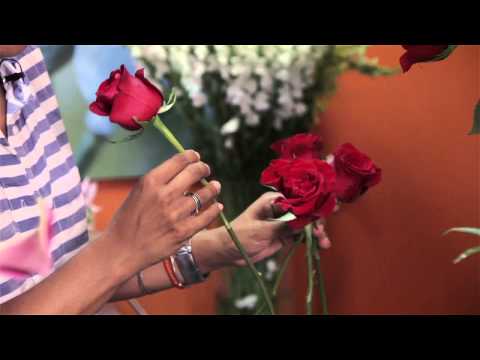 black dress with red roses