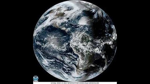 NOAA Full Disk video, with moving clouds - 10 MAR 2020