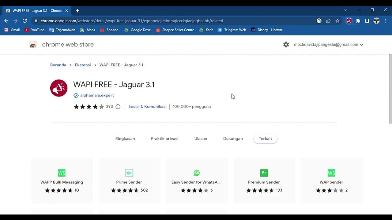 Tutorial Install WAPI Free di Google Chrome YouTube