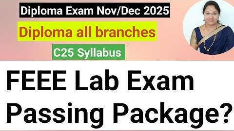 FEEE lab Exam Passing Package|Diploma Practical Exam date|How to Pass diploma engineering#FEEE LAB 