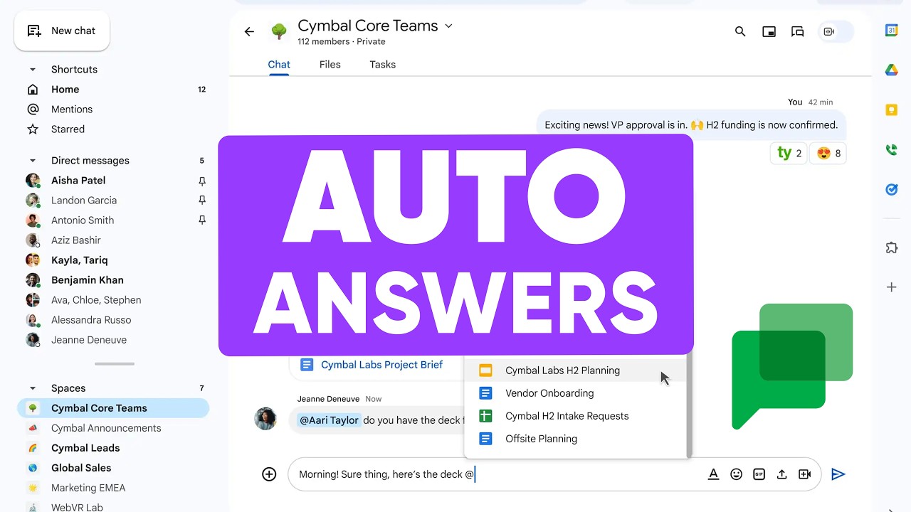 How to Automate Answers in Google Chat with AI