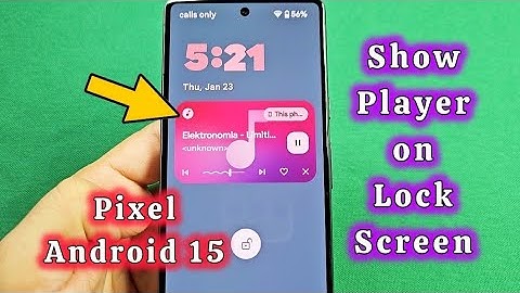 How to show music player on lock screen Pixel Android 14