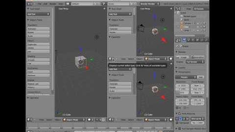Blender Tutorials : Splitting Joining Extending blender Editor Windows