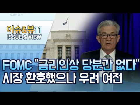 FOMC &quot;금리인상 당분간 없다&quot;…시장 환호했으나 우려 여전 / 머니투데이방송 (뉴스)