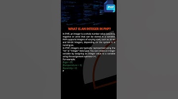 What is an integer in PHP?