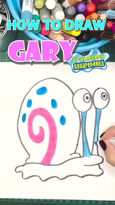 HOW TO DRAW SPONGEBOB´S GARY #gary #spongebob #spongebobsquarepants #howtodraw #garythesnail