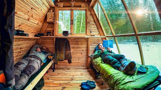 AMAZING House A-FRAME IN THE FOREST | Comfortable survival in the WILD