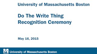 Do The Write Thing Recognition Ceremony