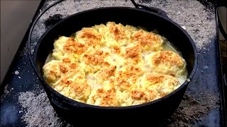 30 MIN DUTCH OVEN RECIPE  Chicken Gravy with Biscuits