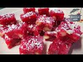Рахат Лукум с каркаде и миндалем. Турецкая кухня/Lokum with hibiscus and almonds. Turkish cuisine.