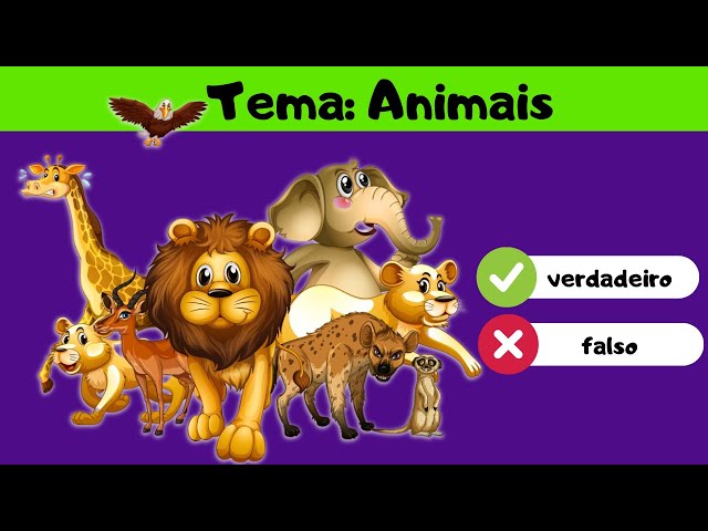 Verdadeiro ou falso? Perguntas sobre animais #quiz #animais #animal #p