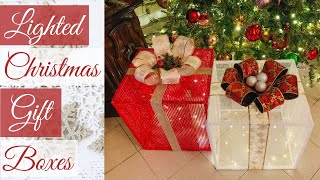 Lighted Christmas Gift Boxes Easy Christmas Light Up Presents Christmas Home Decor -